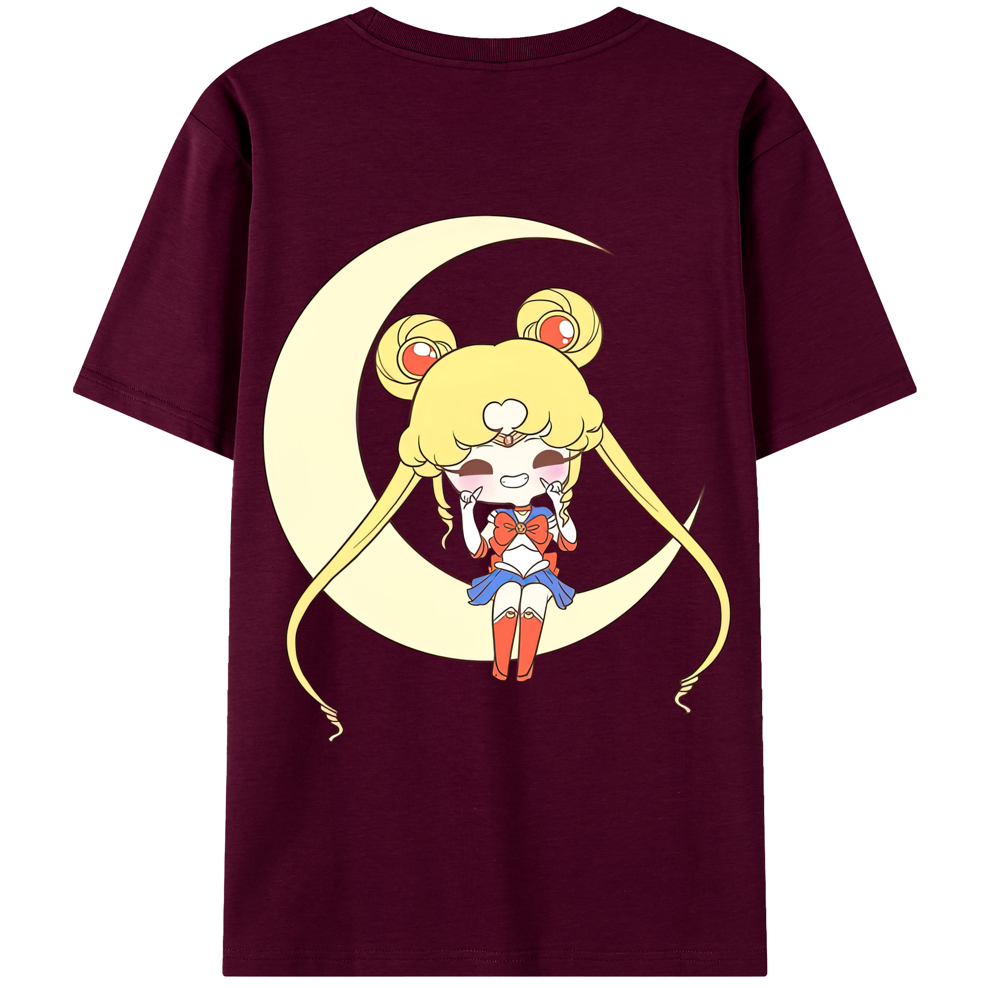 （画像用） 美少女戦士セーラームーン 月野 うさぎ つきの うさぎ Sailor Moon Tsukino Usagi レディース半袖Tシャツ(バックプリント)